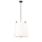Z-Lite Weston Pendant, 5-Light, 18 In.W x 18 In.H, Matte Black/White Linen 3501P18-MB - alternate 1